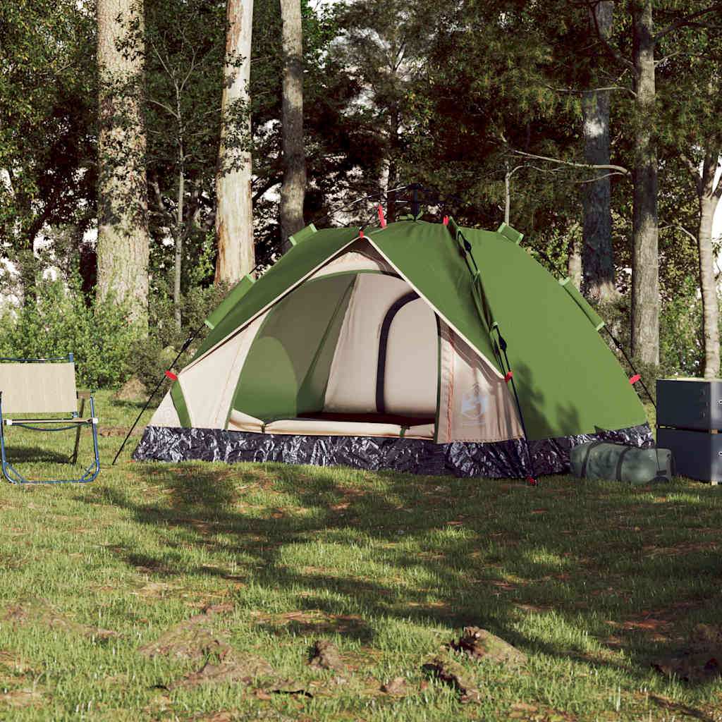 Vidaxl Dome tent 3-person fast release green