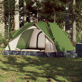 Vidaxl Dome Tent de 3 personas Liberación rápida Green