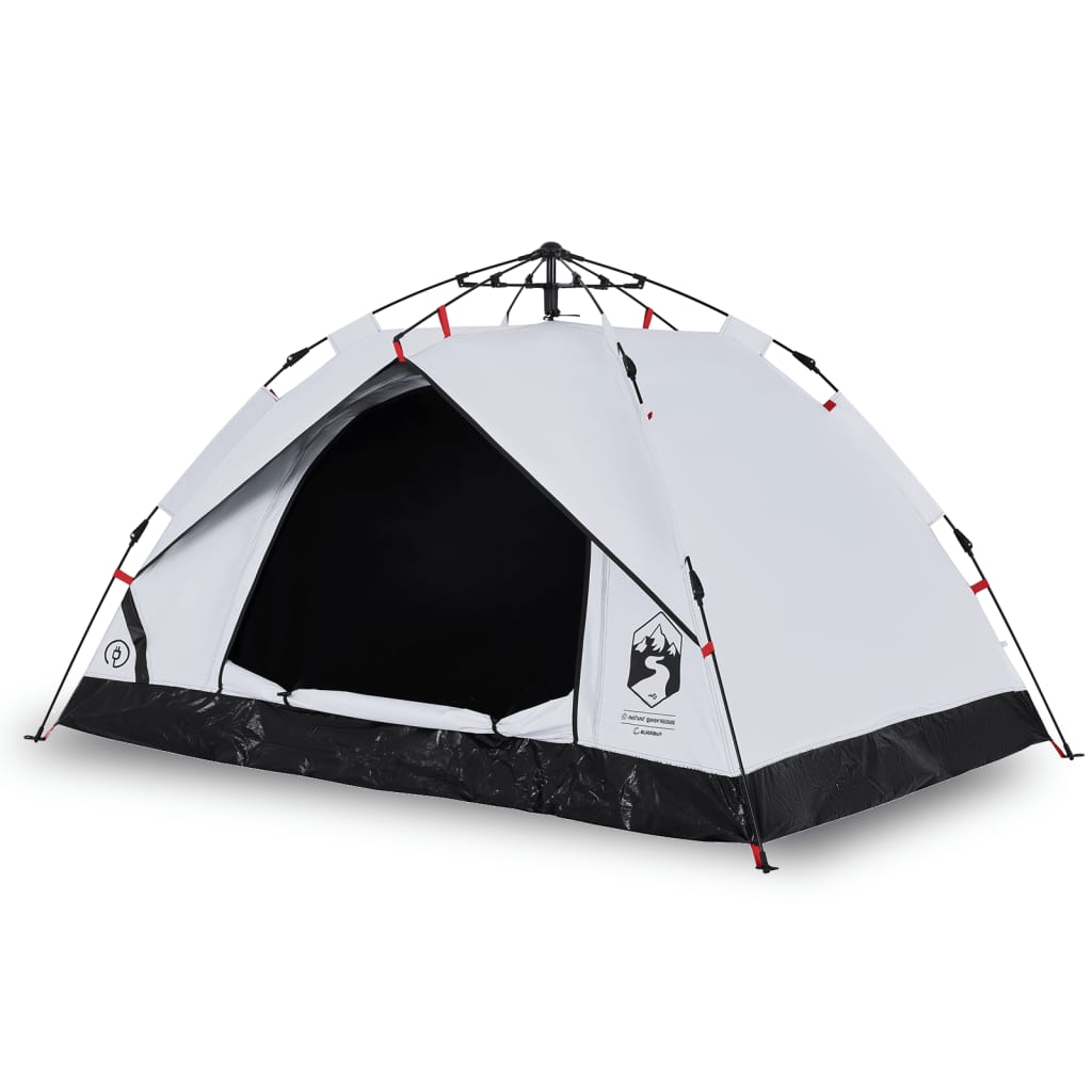 Vidaxl Dome Stan 3-Person Fast Release Blackout tkanina bílá