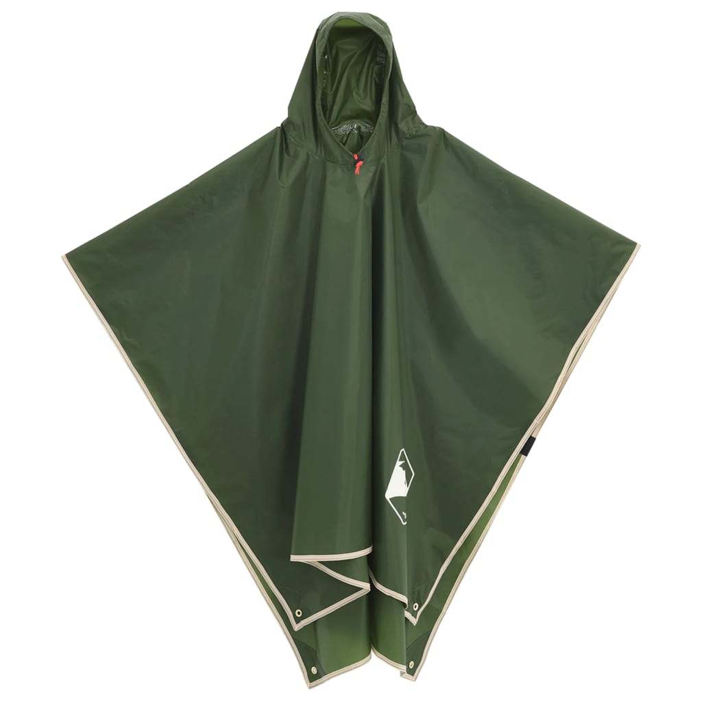 Vidaxl Reen poncho mam Hood 2-in-1 Design 223x145 cm gréng