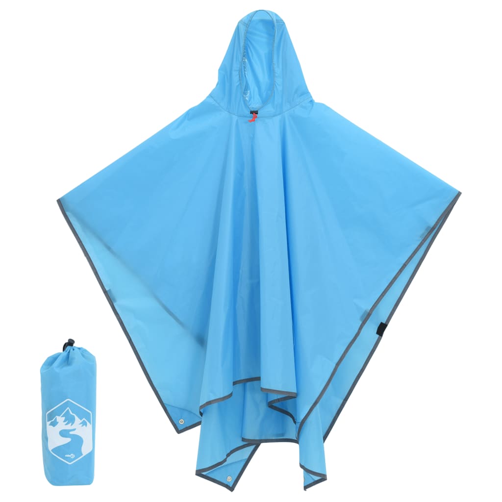 Vidaxl Rain Poncho z Hood 2-in-1 Design 223x145 cm niebieski