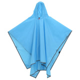 Vidaxl Rain Poncho con Hood 2-in-1 Design 223x145 cm azul