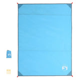 Vidaxl preproga za piknik z zatiči 205x155 cm modra