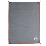 Vidaxl -Picknickteppich mit PEGs 205x155 cm Grau und Orange