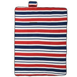 Vidaxl Picnic Rapnic Pliage Stripes 200x150 cm Velvet Blue Red