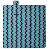 Vidaxl picnic rug foldable waves 200x200 cm velvet blue