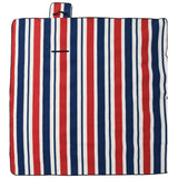 Vidaxl Picnic Rapnic Pliage Stripes 200x200 cm Velvet Blue Red