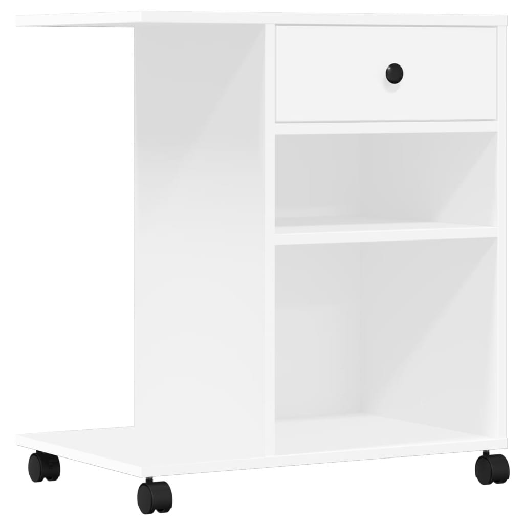 Caja de impresora Vidaxl con ruedas 60x40x68.5 cm blanco