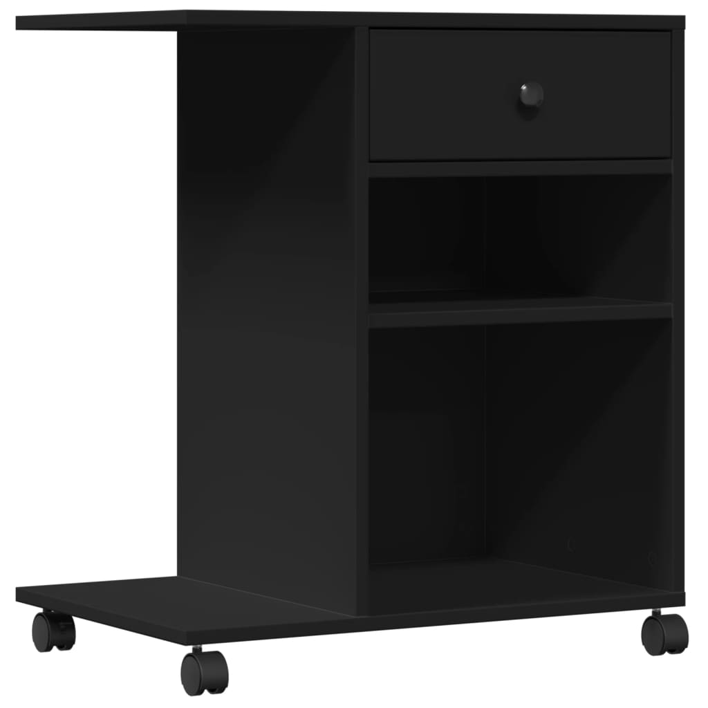 VIDAXL Stampante Box con ruote 60x40x68,5 cm nero