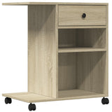 Vidaxl -skrivarbox med hjul 60x40x68,5 cm Sonoma Oak -färgad