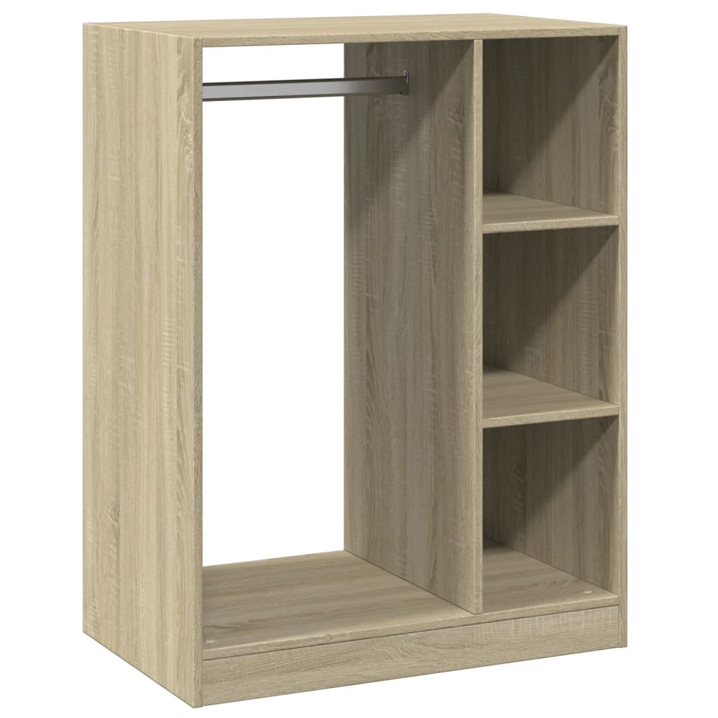 Vidaxl kledingkast 77x48x102 cm bewerkt hout sonoma eikenkleurig