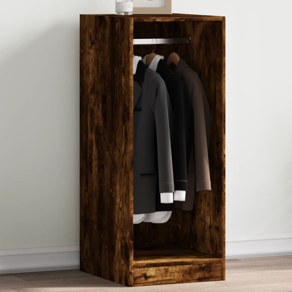 Vestuario de Vidaxl 48x41x102 cm de madera propiedad de roble ahumado coloreado