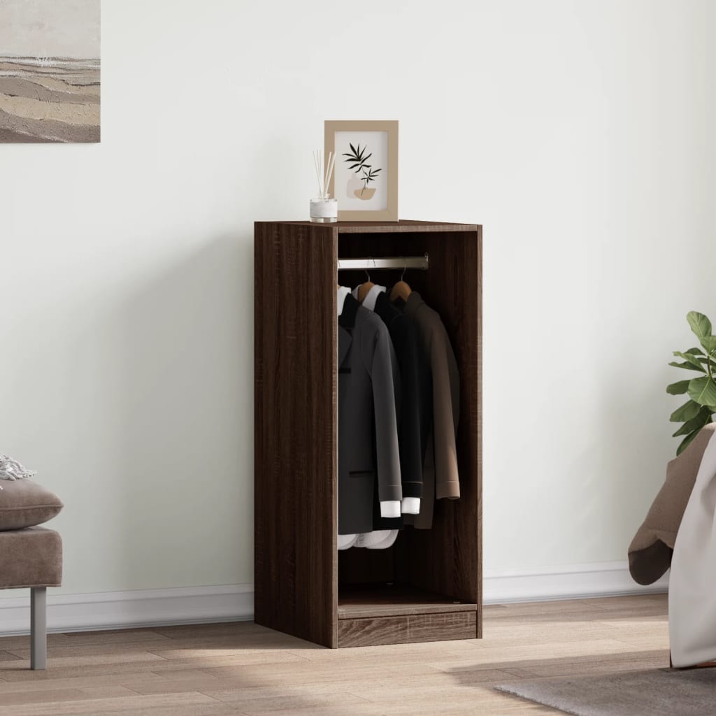 Vidaxl garderobe 48x41x102 cm utøvd trebrun eik farget