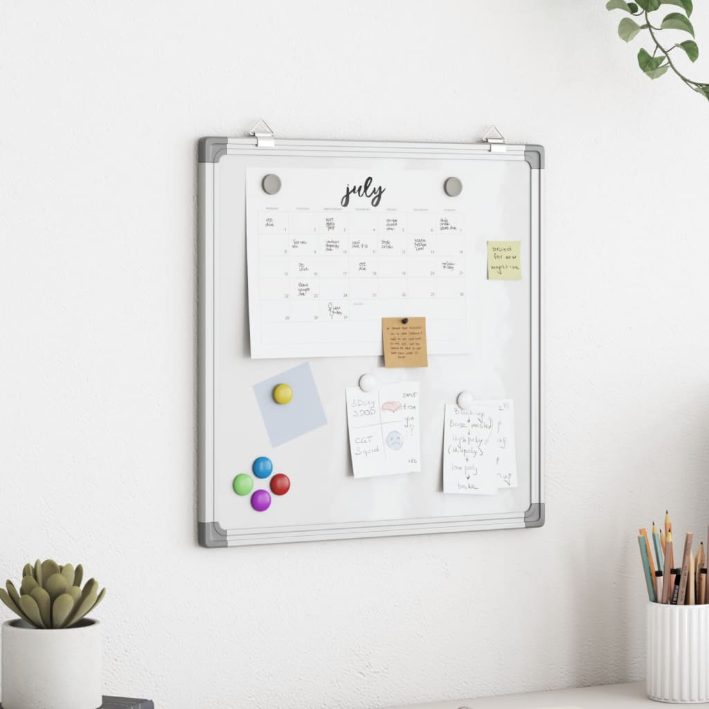 Vidaxl Whiteboard Magnetic 40x40x1.7 cm aluminum