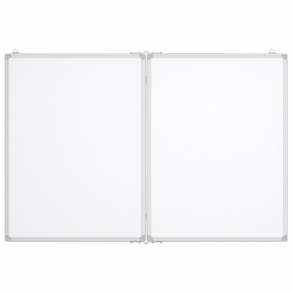 Vidaxl Whiteboard Magnetico pieghevole 100x80x1.7 cm in alluminio