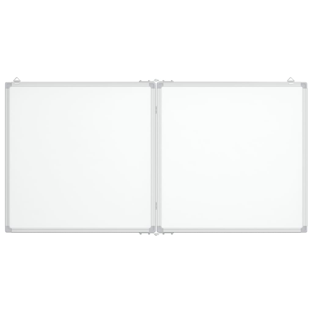 Vidaxl bela plošča magnetno zložljivo 120x60x1,7 cm aluminij