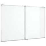 Vidaxl bela plošča magnetno zložljiva 120x80x1,7 cm aluminij