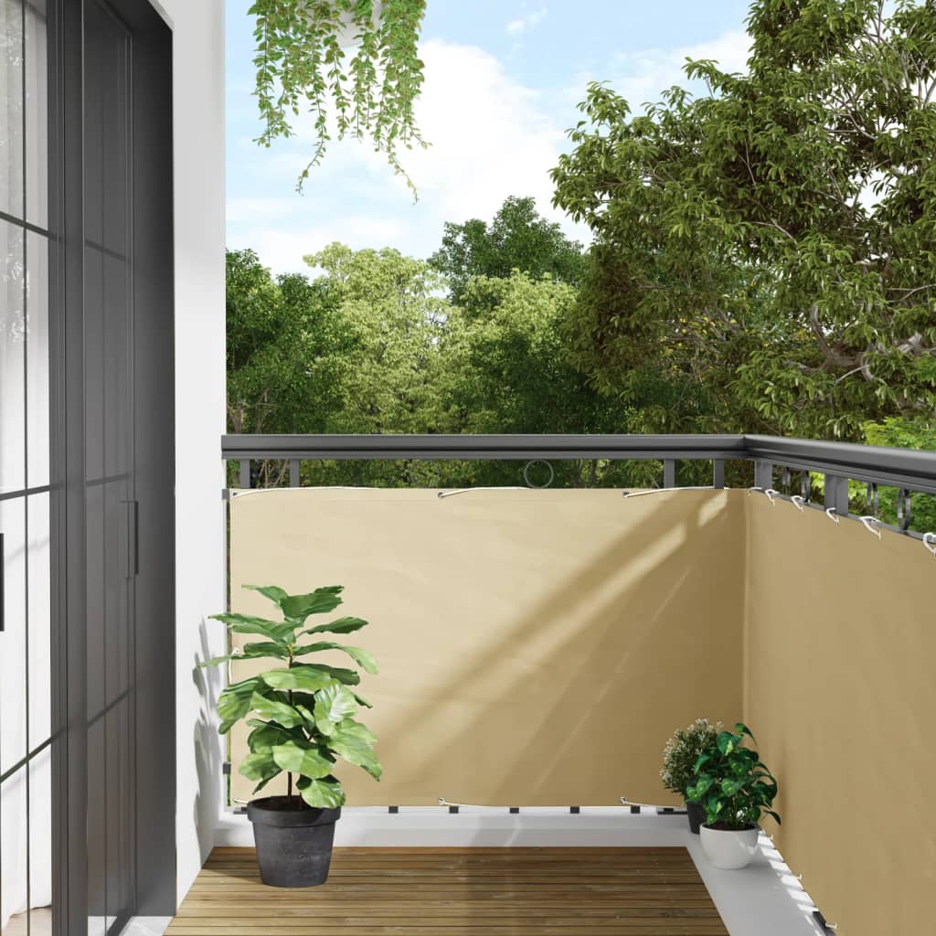 Vidaxl Balcony Schermata 300x90 cm Crema PVC