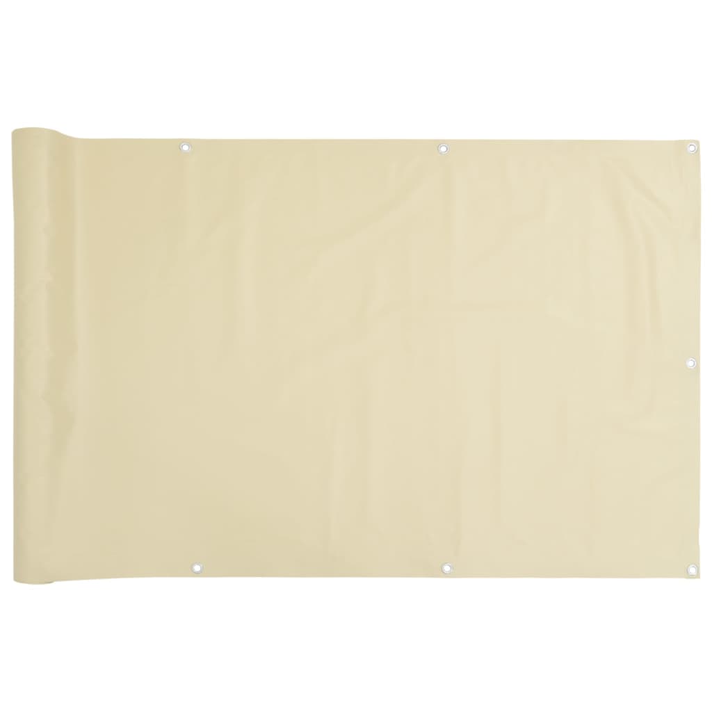 Écran de balcon Vidaxl 700x120 cm PVC Cream -Colored