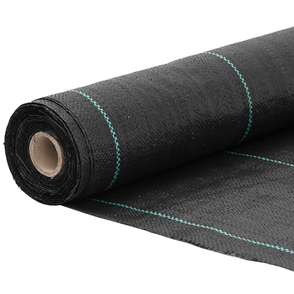 Vidaxl Carrot tissu 1,5x200 m polypropène noir