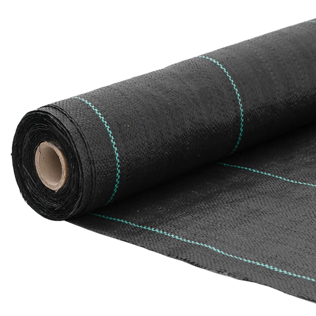 Tela de zanahoria Vidaxl 0.5x25 m polipropeno negro