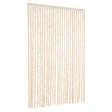 Vidaxl vliegengordijn 118x220 cm chenille beige en wit