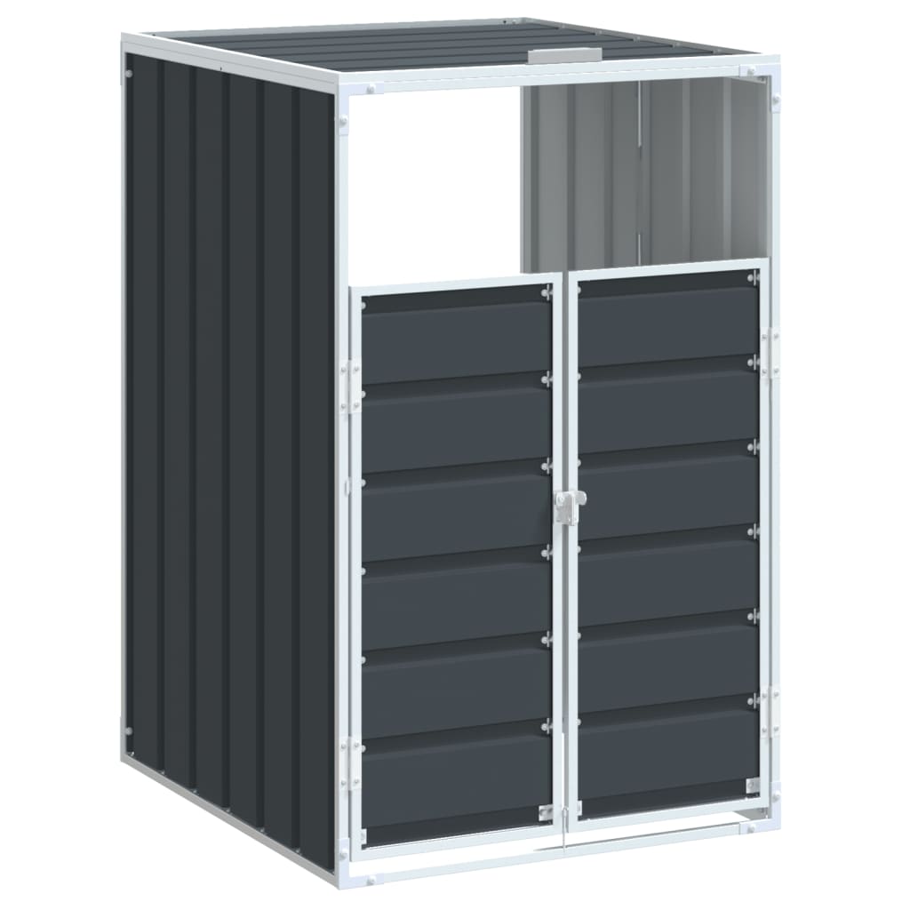 Vidaxl containerberging voor 1 container 72x81x115 cm staal antraciet