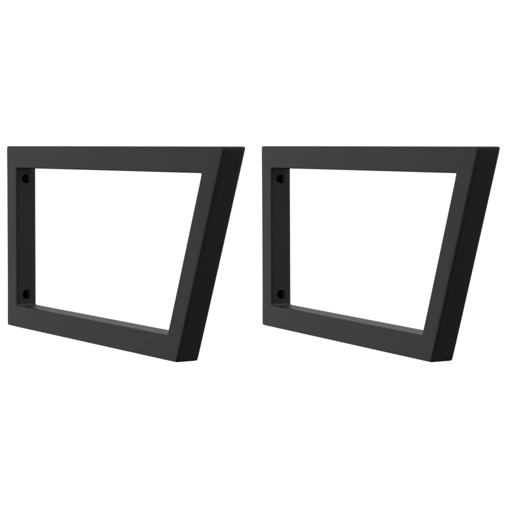 Guardaces de pared Vidaxl para fregadero 2 st de acero trapezoidal negro