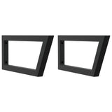 Vidaxl Wall brackets for sink 2 st trapezoidal steel black