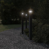 VidaXL Buitenvloerlampen 3 st met stopcontact 110 cm aluminium zwart