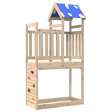 Vidaxl Play Tower con muro de trepadora 110.5x52.5x215 cm de pino sólido