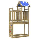 Vidaxl Play Tower With Rock Wall 110.5x52.5x215 cm impregnert tre