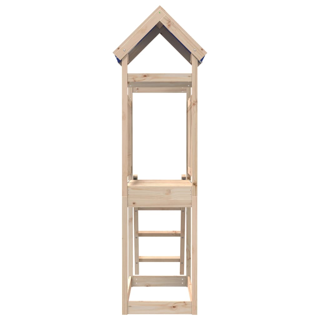 VidaXL Speeltoren met ladder 110,5x52,5x215 cm massief grenenhout