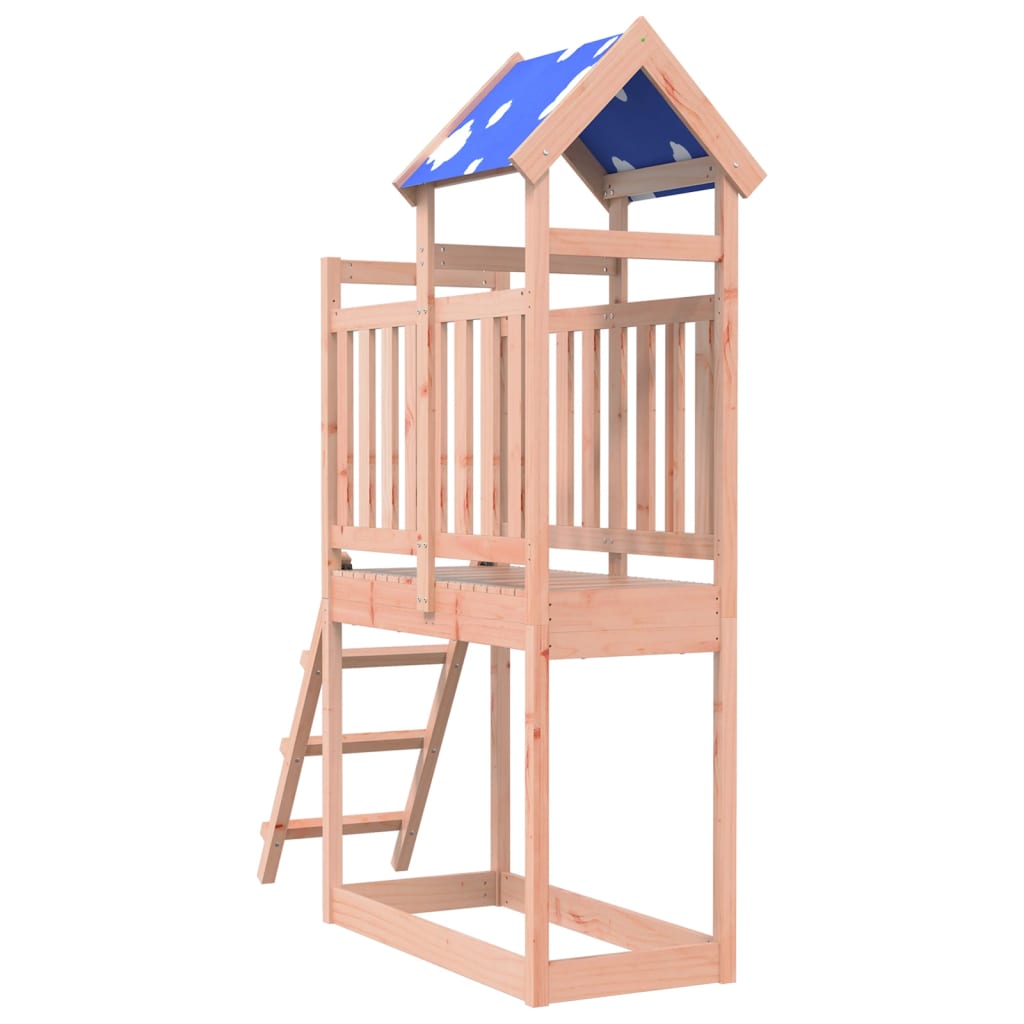 VidaXL Play tower with ladder 110.5x52.5x215 cm solid douglashout