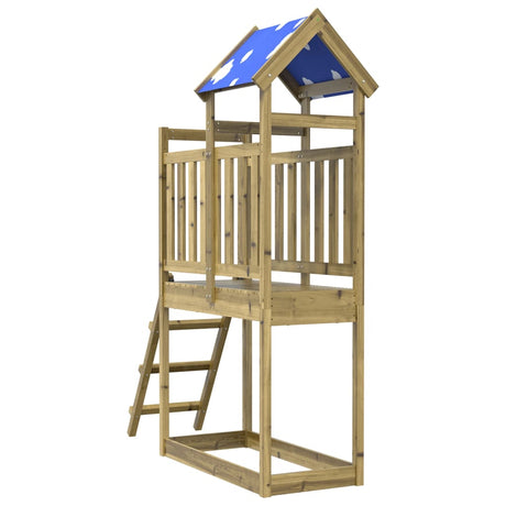 VidaXL Speeltoren ladder 110,5x52,5x215 cm geïmpregneerd grenenhout