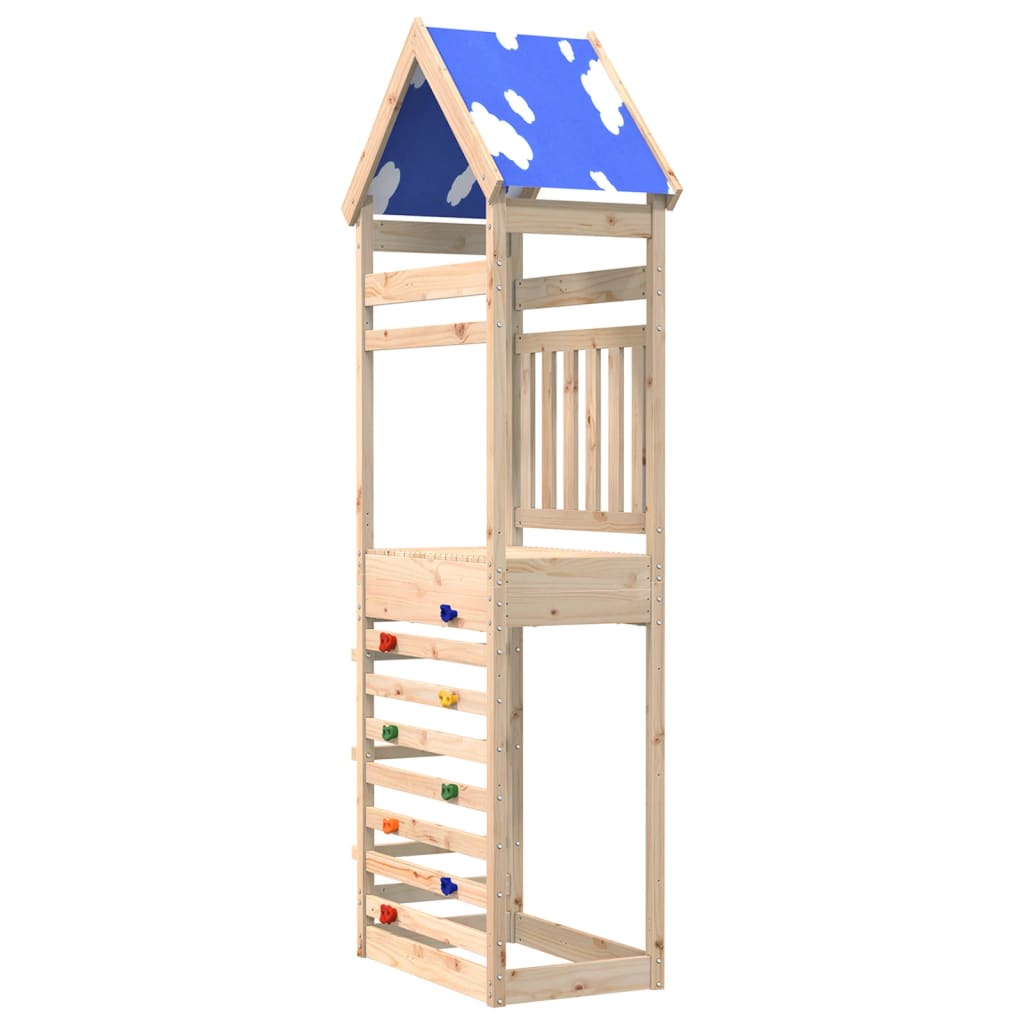 Vidaxl Play tower with climbing wall 85x52.5x265 cm solid pine