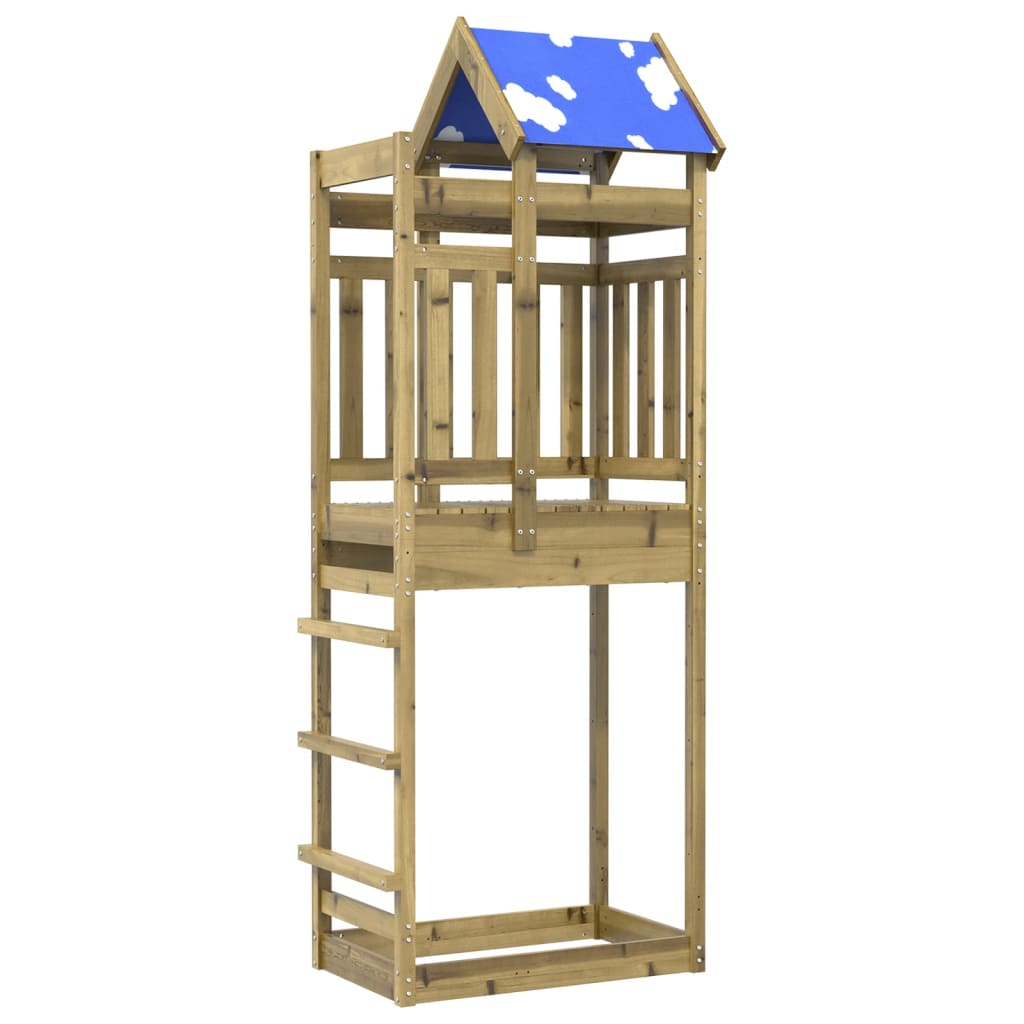 Vidaxl Play Tower 85x52.5x239 cm impregnert furu