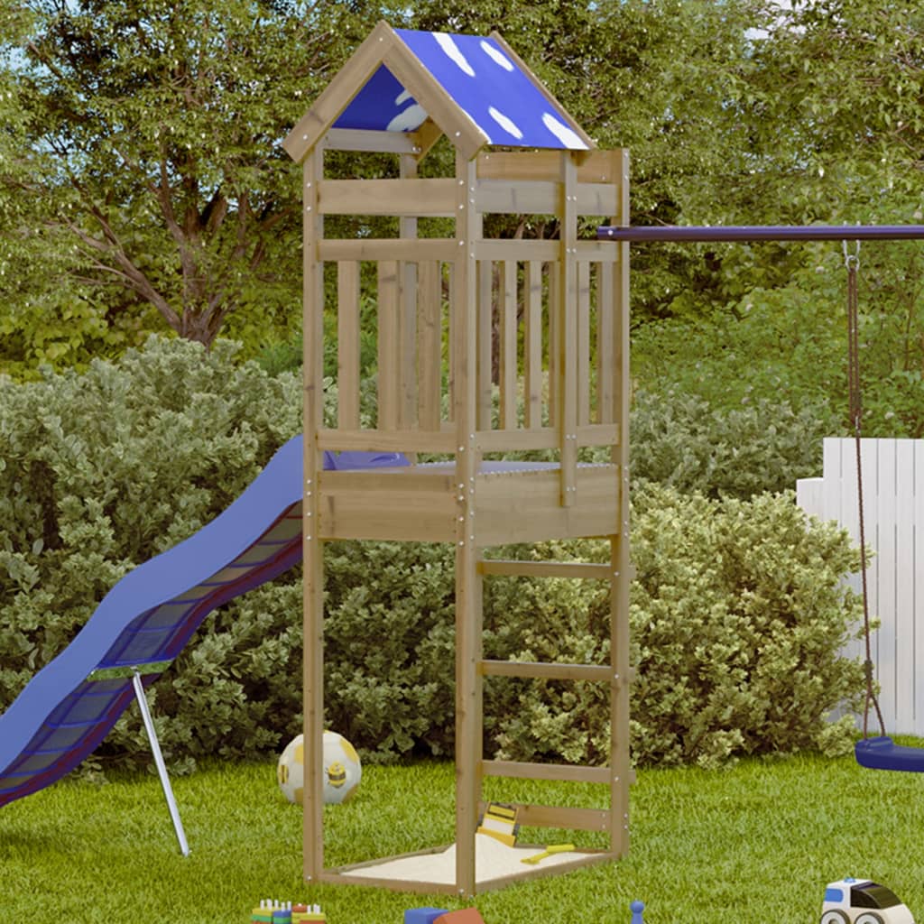 Vidaxl Play Tower 85x52.5x239 cm impregnert furu