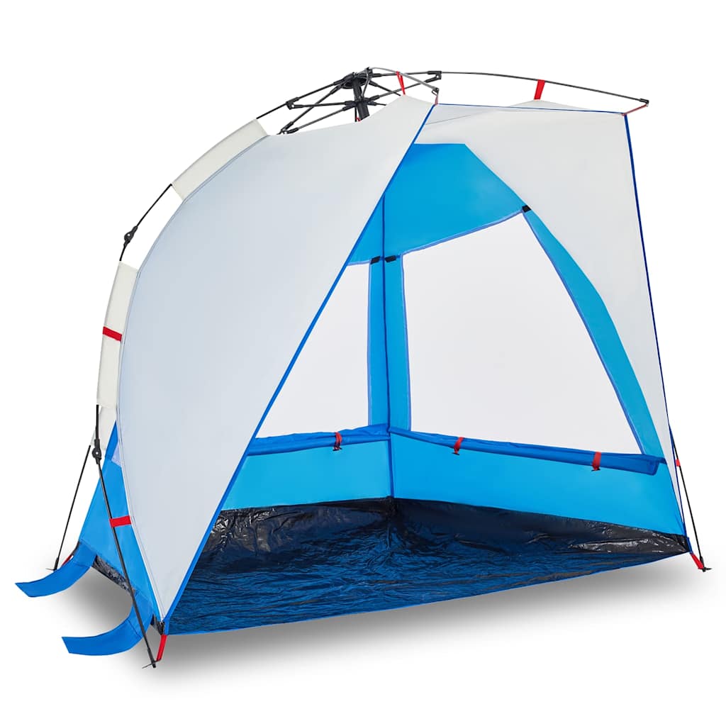 Vidaxl Beach Tent de 2 personas impermeables a la liberación rápida Azure Azure Blue