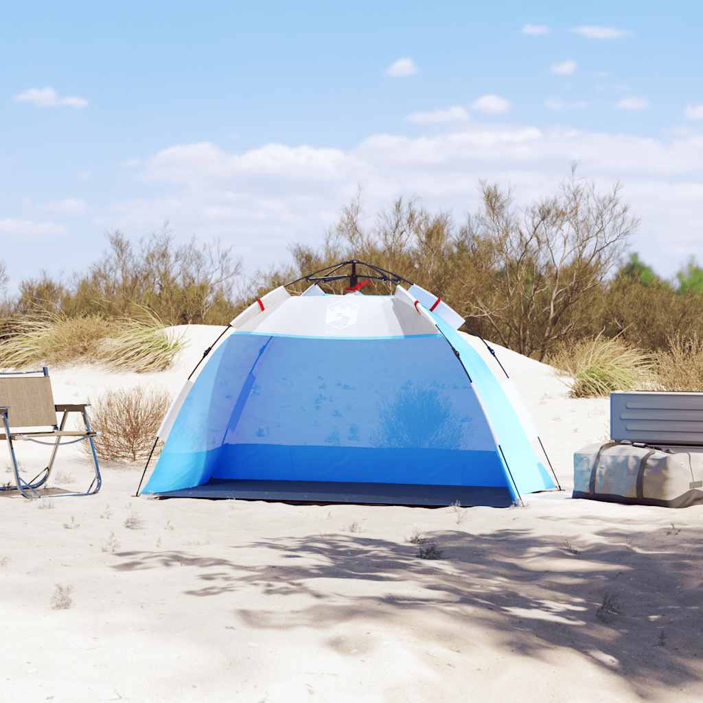 Vidaxl beach tent 2-person waterproof fast-release azure blue