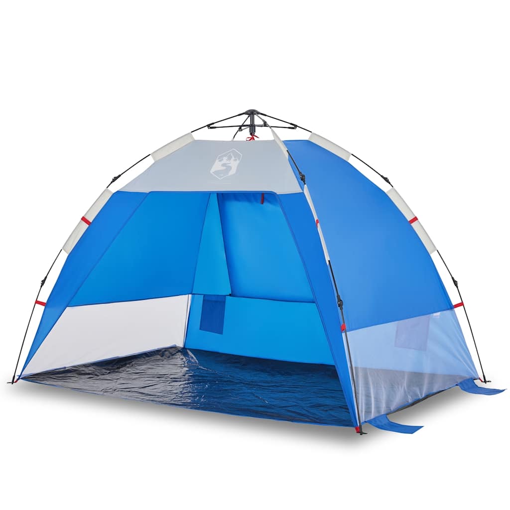 Vidaxl Beach Tent de 2 personas impermeables a la liberación rápida Azure Azure Blue