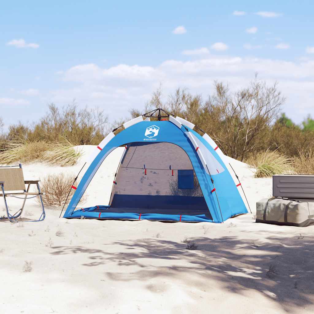 Vidaxl na plaži šotor 2-osebna Vodoodporna hitro sproščanje Azure Blue