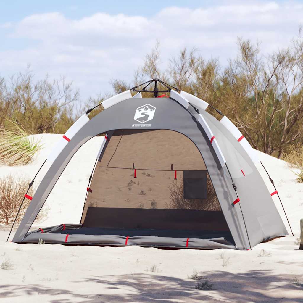 VidaXL beach tent 2-person waterproof fast-release gray