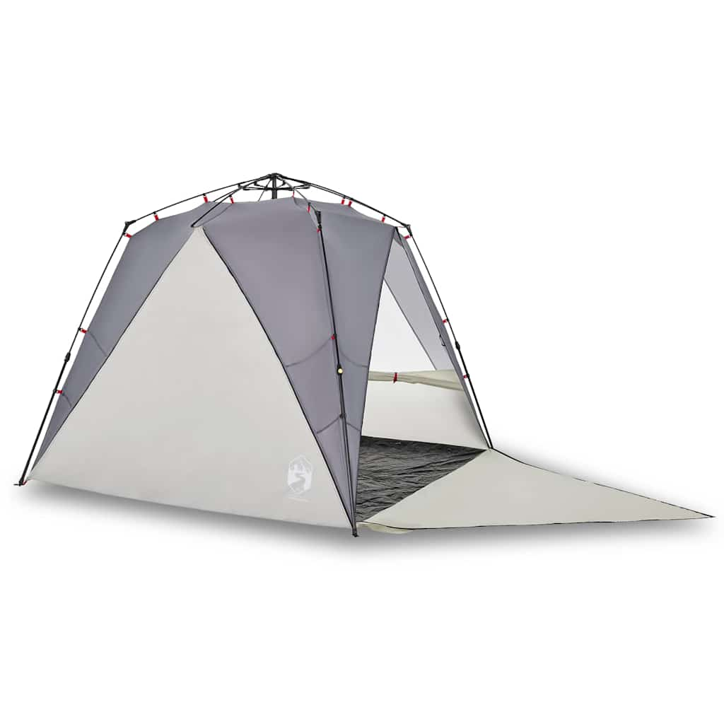 VidaXL beach tent 4-person waterproof fast-release gray