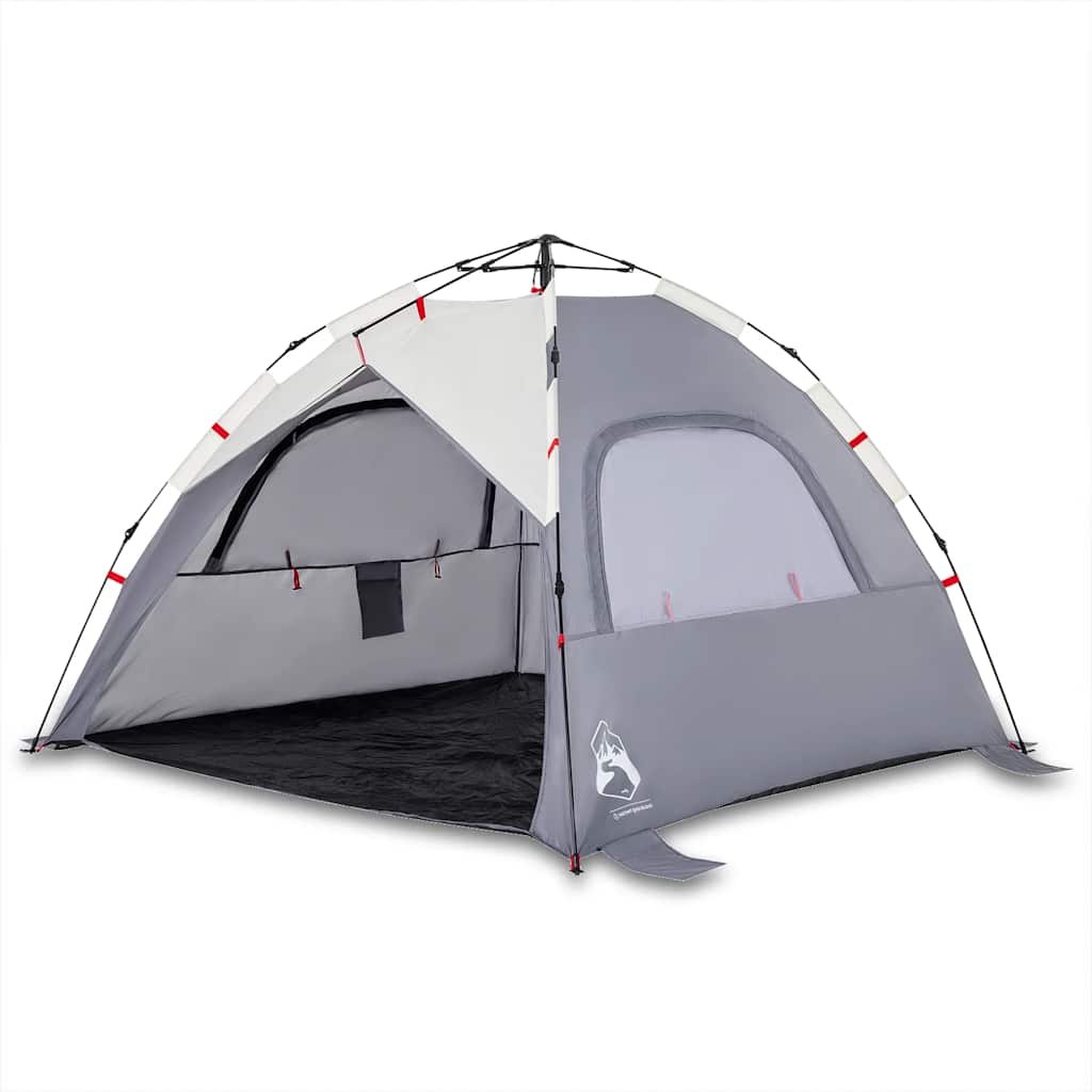 Vidaxl Beach Tent 3 Personne imperméable Fast Release Grey