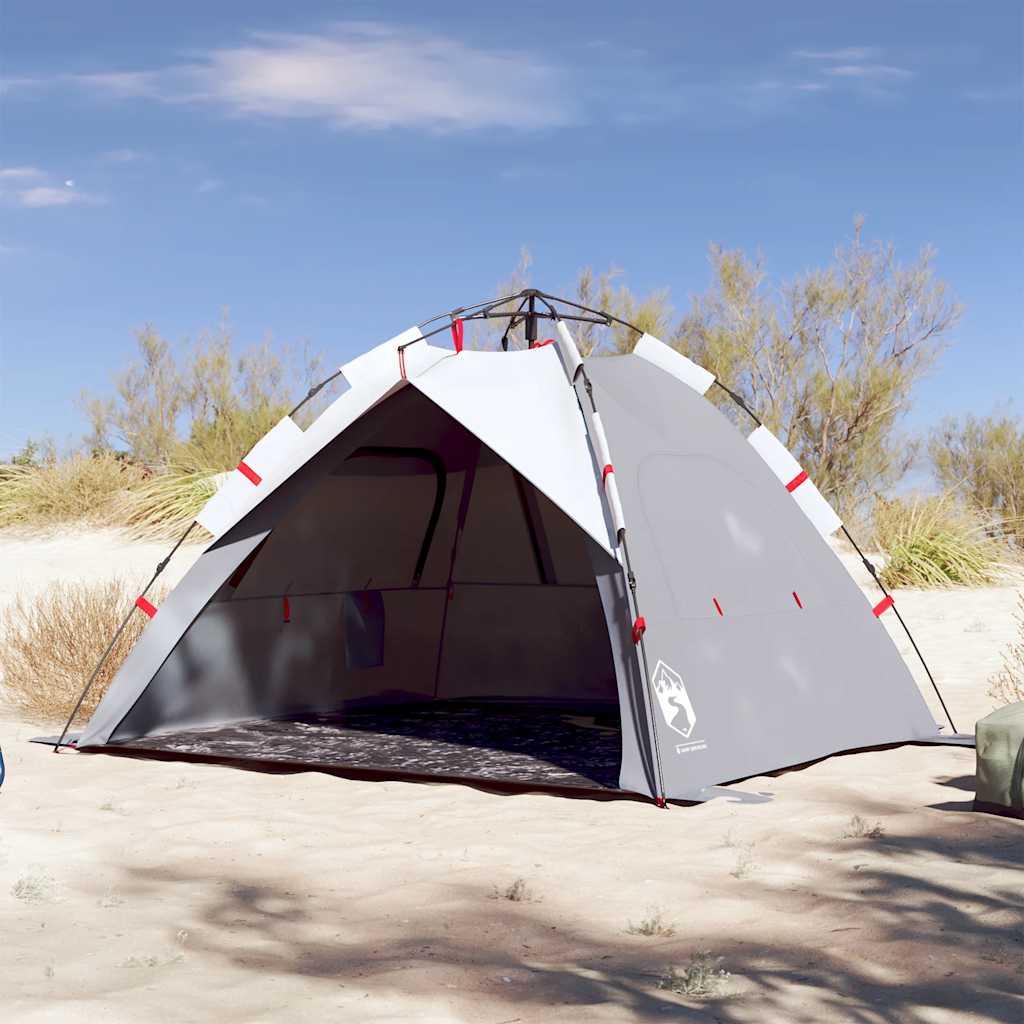 VidaXL beach tent 3-person waterproof fast release gray