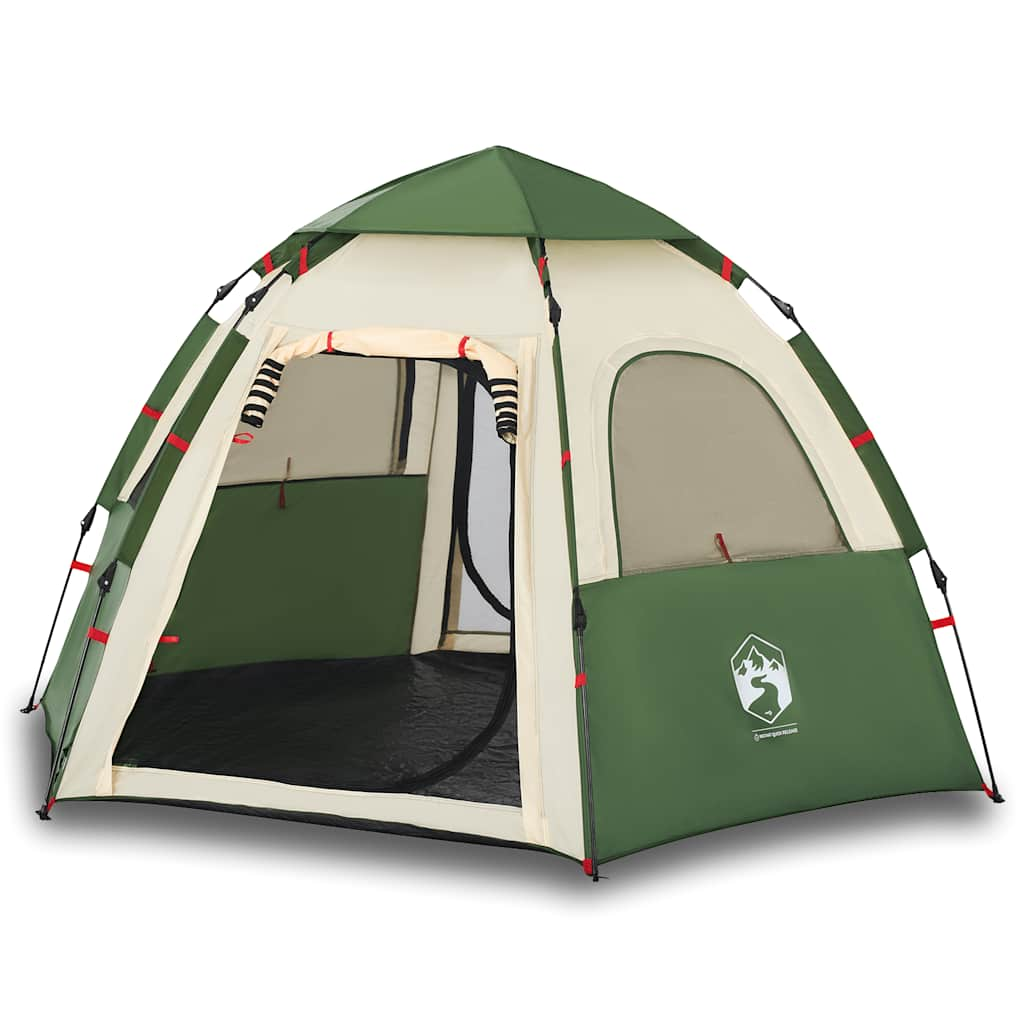 Vidaxl camping tent 4-person quick release green