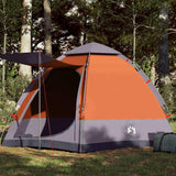 Vidaxl Camping Tent 4-osobowy szybki wydawanie Grey i Orange