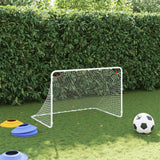 VidaXL Voetbaldoel 122x81x81 cm staal wit