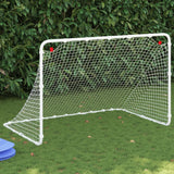 Vidaxl -Fußballtor 122x81x81 cm Stahlweiß